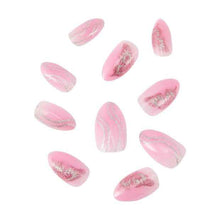 24 Pack Artificial Nails with Adhesive, Almond Shape, Butterfly Wings - OXX Cosmetics