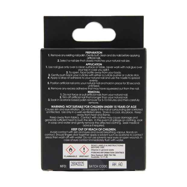 24 Pack Artificial Nails with Adhesive, Almond Shape, Gold Detail - OXX Cosmetics