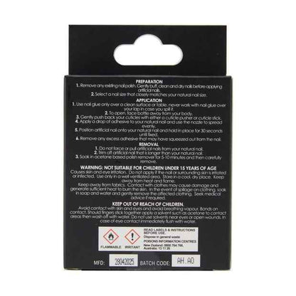 24 Pack Artificial Nails with Adhesive, Pointed Stiletto Shape, Gem Hearts - OXX Cosmetics