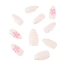 24 Pack Artificial Nails with Adhesive, Stiletto Shape, 3D French Tip - OXX Cosmetics
