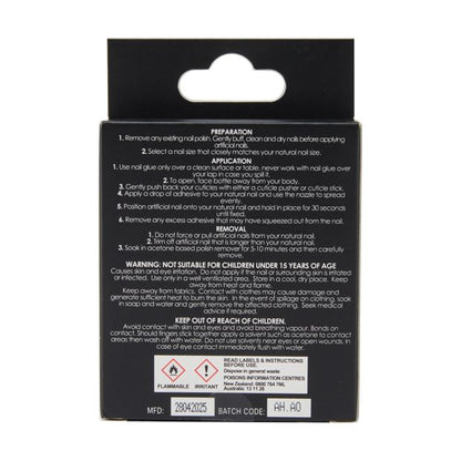 24 Pack Artificial Nails with Adhesive, Stiletto Shape, 3D French Tip - OXX Cosmetics