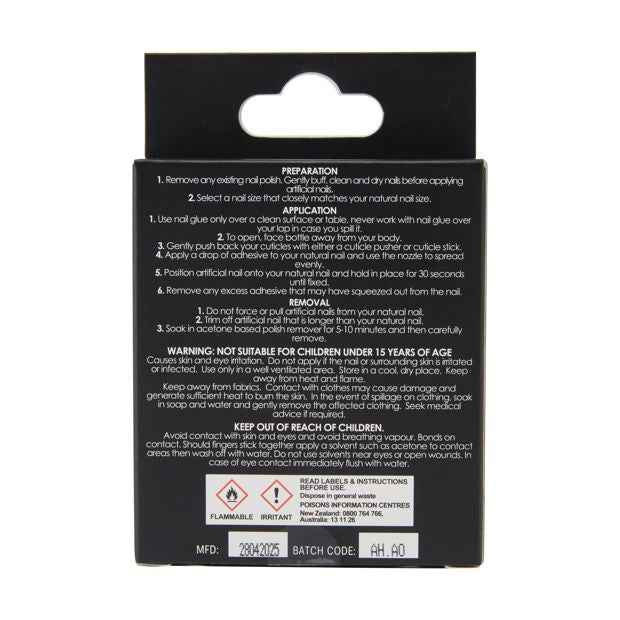 24 Pack Artificial Nails with Adhesive, Stiletto Shape, Butterfly Dusk - OXX Cosmetics
