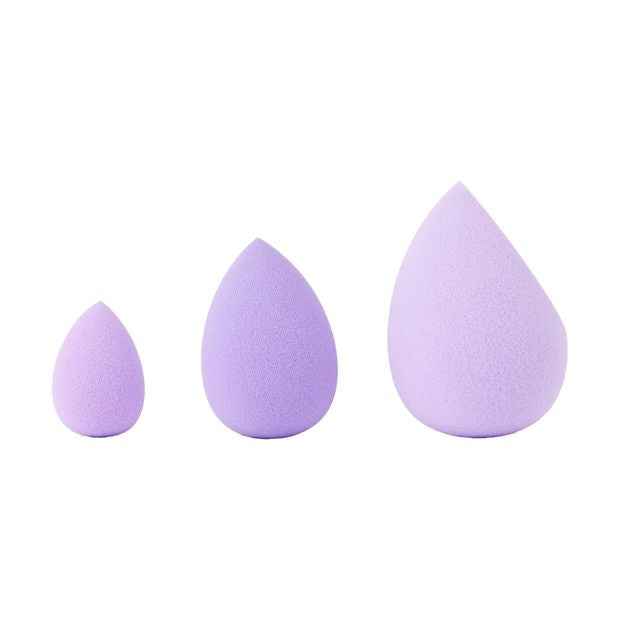 3 Pack Blender Sponge, Purple - OXX Cosmetics