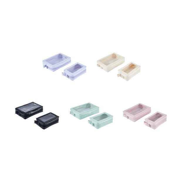 2 Piece Clear Travel Pouch, Assorted - Anko