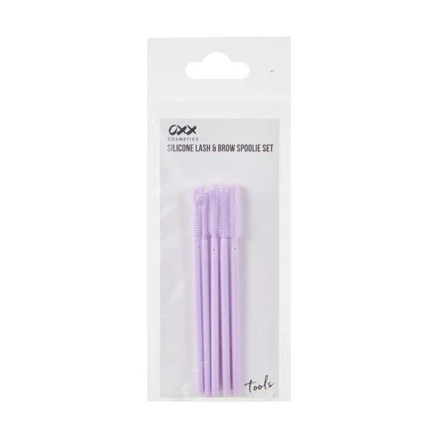 Silicone Lash and Brow Spoolie Set, Purple - OXX Cosmetics