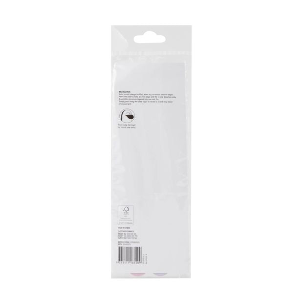 2 Pack Peel Away Nail File, Purple and Pink - OXX Cosmetics