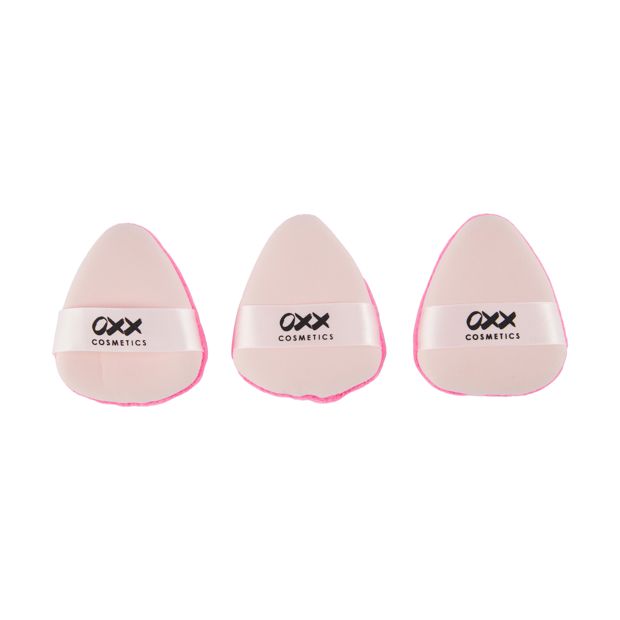 3 Pack Double Sided Powder Puff, Pink - OXX Cosmetics