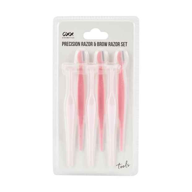 Precision Razor and Brow Razor Set, Pink - OXX Cosmetics