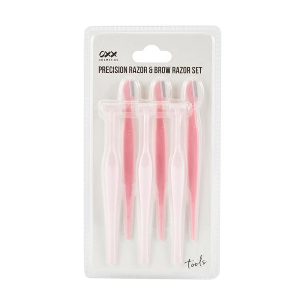 Precision Razor and Brow Razor Set, Pink - OXX Cosmetics