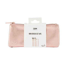 4 Piece Mini Brush Set, Pink - OXX Cosmetics