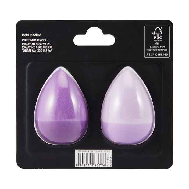 2 Pack Silicone Base Blender Sponge, Lilac - OXX Cosmetics