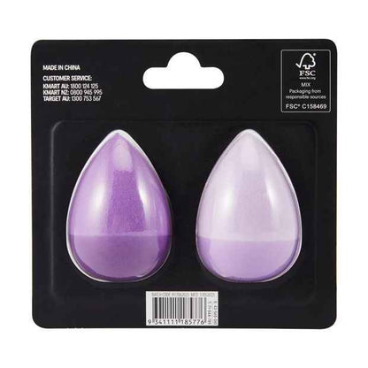 2 Pack Silicone Base Blender Sponge, Lilac - OXX Cosmetics