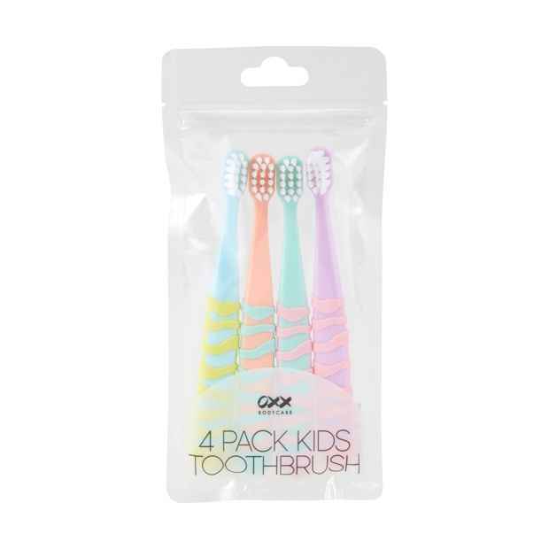 4 Pack Kids Toothbrush - OXX Bodycare
