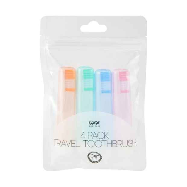 4 Pack Travel Toothbrush - OXX Bodycare