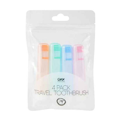4 Pack Travel Toothbrush - OXX Bodycare