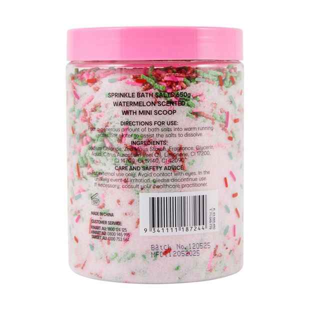 Sprinkle Bath Salts 650g  Watermelon Scented - OXX Bodycare