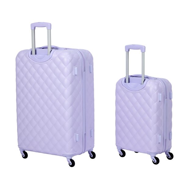 2 Piece Quilted Hard Case Set, Lilac - Anko