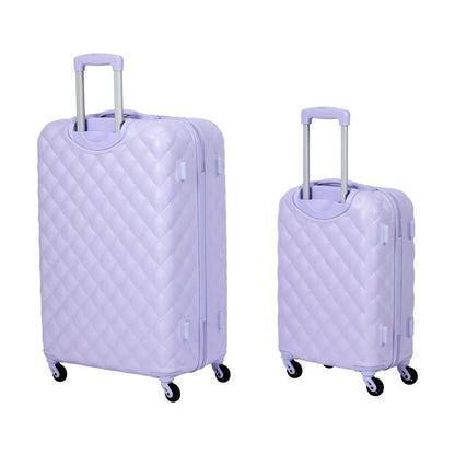 2 Piece Quilted Hard Case Set, Lilac - Anko
