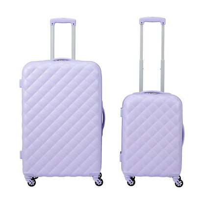2 Piece Quilted Hard Case Set, Lilac - Anko
