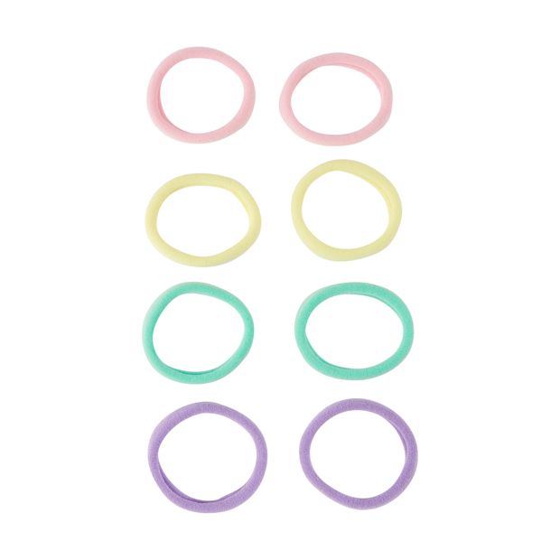 8 Piece Ponytailers, Purple, Pink, Yellow and Green - OXX Haircare