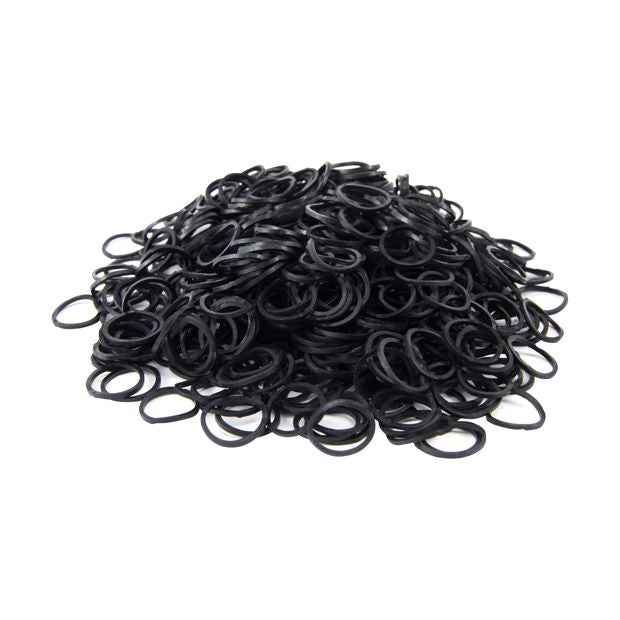 800 Piece Poly Band Pack, Black - OXX Haircare