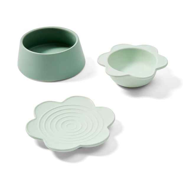 3 Pack Cat Bowl Ceramic - Anko