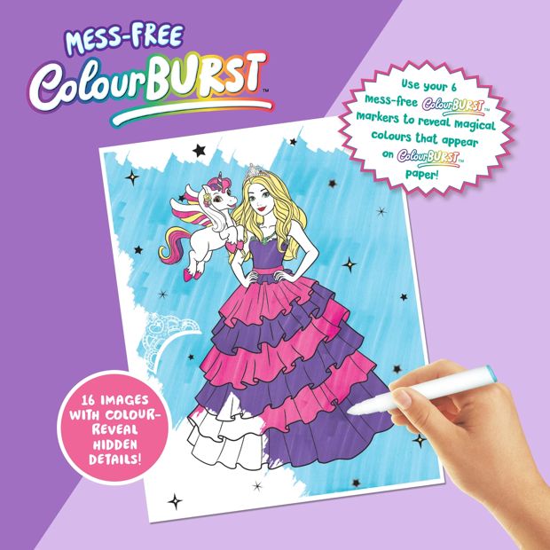 INKredibles Mess-Free ColourBurst Barbie Activity Kit - Book