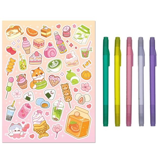 Kaleidoscope: Kawai Cafe Colouring Kit - Book