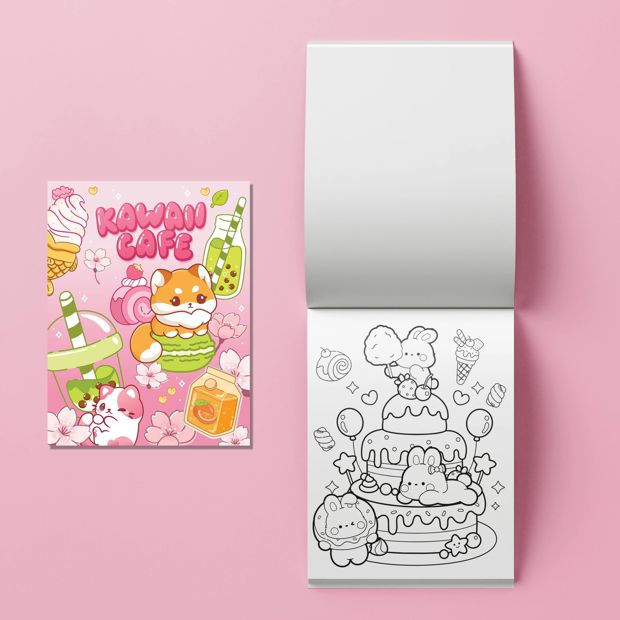 Kaleidoscope: Kawai Cafe Colouring Kit - Book