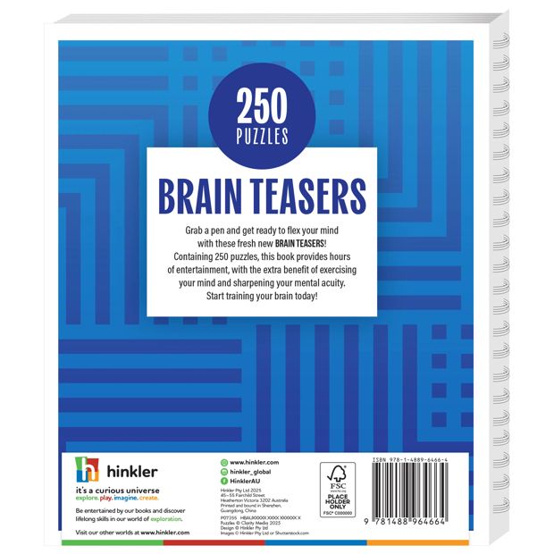 250 Puzzles: Brain Teasers - Book