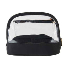 3 Piece Makeup Bag Set, Black - OXX Cosmetics