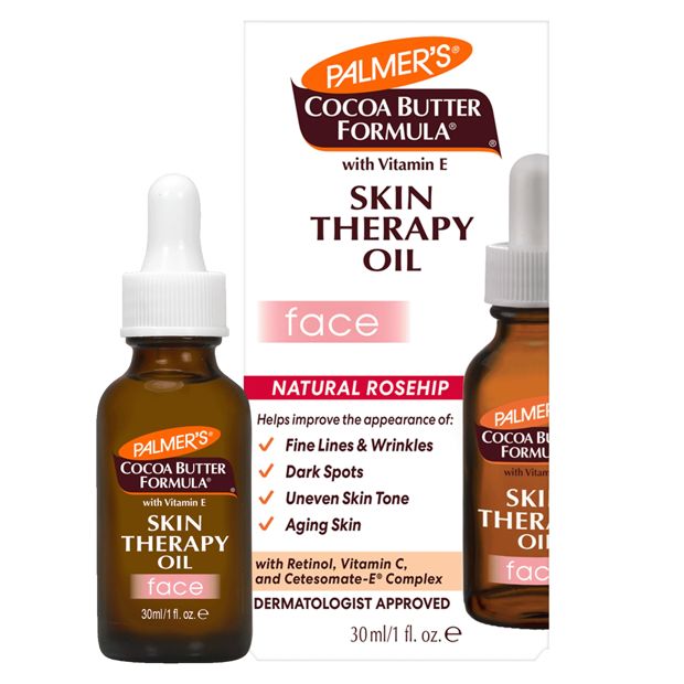 Palmer's Cocoa Butter Formula Skin Therapy Oil for Face 30ml - Retinol, Vitamin C, Vitamin E, Natural Rosehip and Cetesomate-E Complex