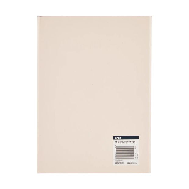 A5 Wave Journal  Beige - Anko