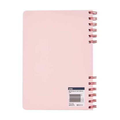 A5 Spiral Notebook - Pink, Debossed Cover