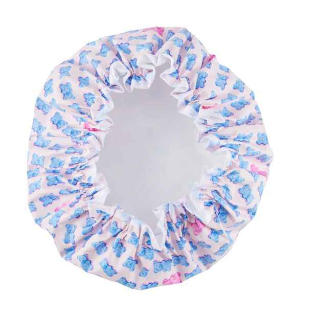 Shower Cap, Blue and Pink, Gummy Bears - OXX Bodycare