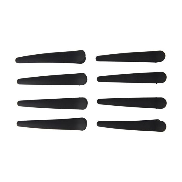 8 Piece Black Salon Hair Clips - OXX Haircare
