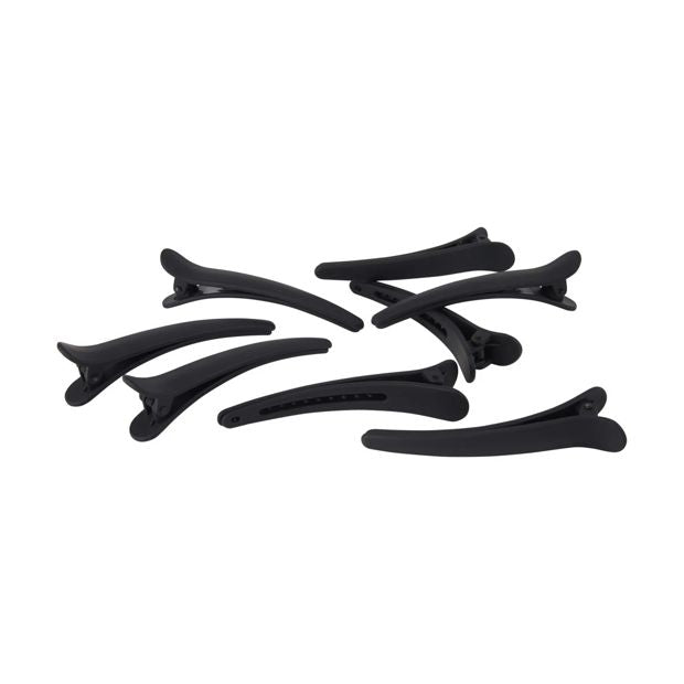 8 Piece Black Salon Hair Clips - OXX Haircare