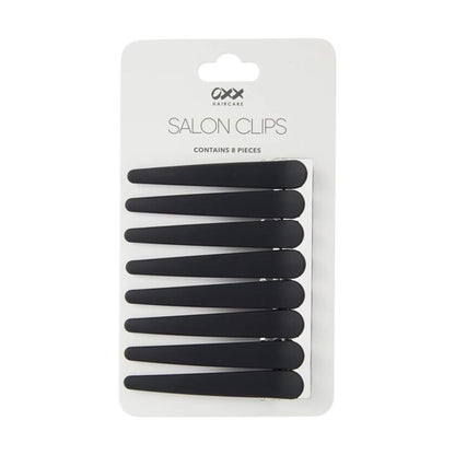 8 Piece Black Salon Hair Clips - OXX Haircare