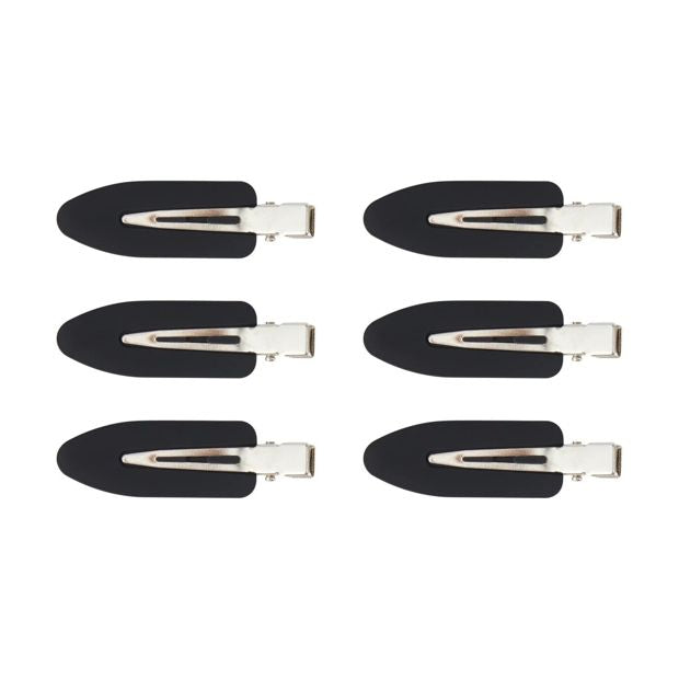 6 Piece Black No Crease Hair Clips - OXX Haircare