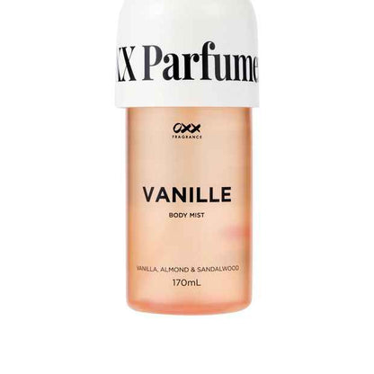 Vanille Body Mist 170ml, Vanilla, Almond and Sandalwood - OXX Fragrance
