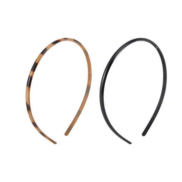 2 Piece Headband, Black and Tort - OXX Haircare