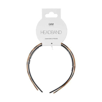 2 Piece Headband, Black and Tort - OXX Haircare