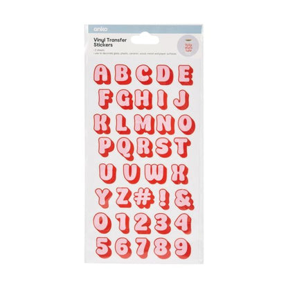 Vinyl Transfer Stickers, Alphabet - Anko