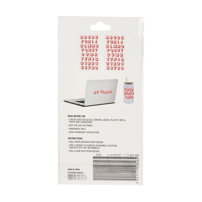 Vinyl Transfer Stickers, Alphabet - Anko