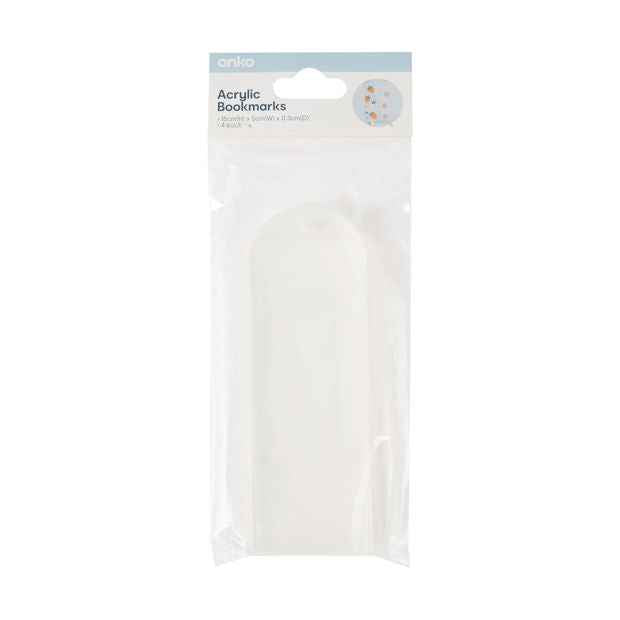 4 Pack Acrylic Bookmarks - Anko