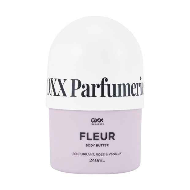 Fleur Body Butter 240ml, Redcurrant, Rose & Vanilla - OXX Fragrance