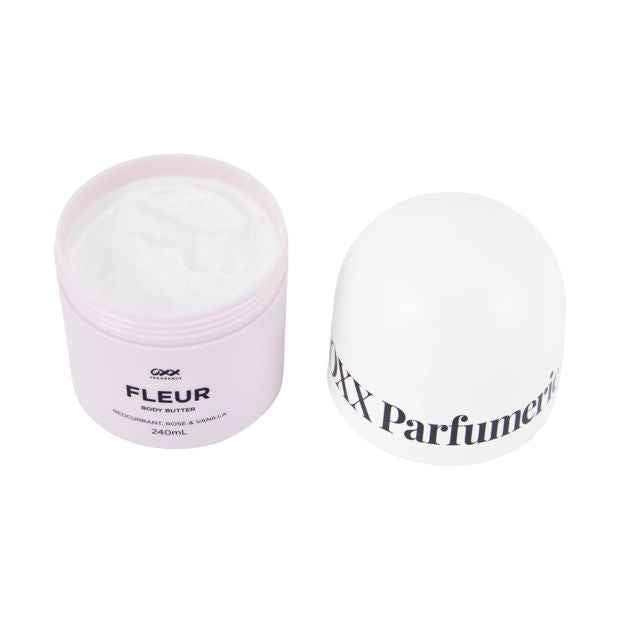 Fleur Body Butter 240ml, Redcurrant, Rose & Vanilla - OXX Fragrance