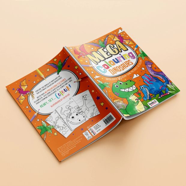 Mega Colouring Dinosaurs by Ed Myer - Book
