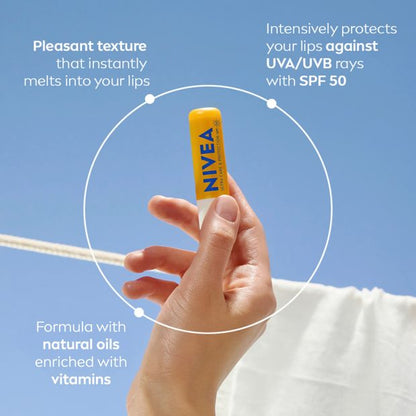 Nivea Ultra Care and Protection SPF 50 Lip Balm 4.8g