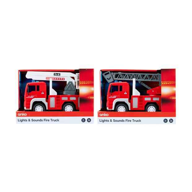 Lights & Sounds Fire Truck, Assorted - Anko